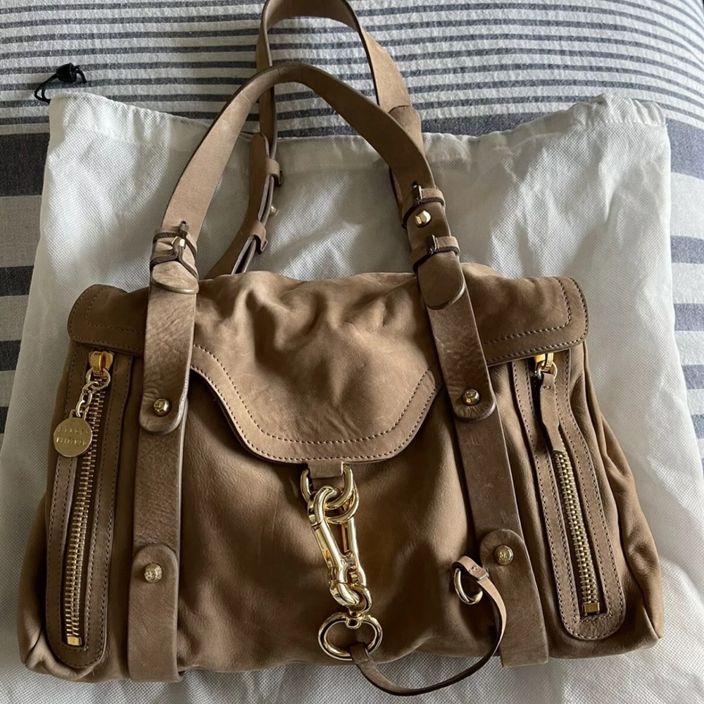 Stuart weitzman for Russel and bromley suede bag